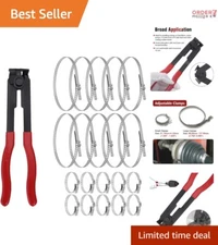 CV Joint Axle Boot Clamp Pliers Stainless Steel 20 Crimp Bands Universal Use