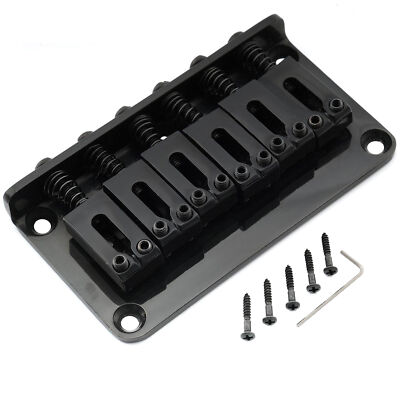Musiclily Pro Black 52.5mm Modern Hardtail Fixed Bridge For Strat Tele Guitar