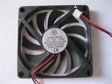 2 pcs Brushless DC Cooling Fan 11 Blade 12V 8010S 80x80x10mm 2pin Sleeve Bearing