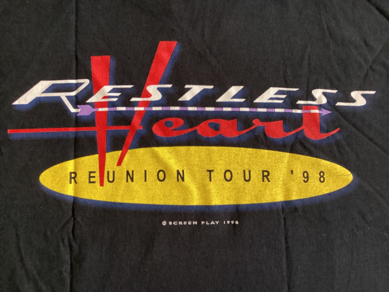 Restless Heart Reunion Tour '98 Vintage Anvil Single-Stitch Graphic T-Shirt XL