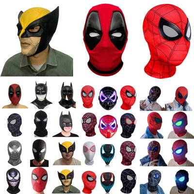Erwachsene Kinder Deadpool Wolverine Spider-Man Cosplay Maske Halloween