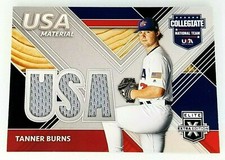 2020 Elite Extra Edition USA Material Tanner Burns #USAM-TB Cleveland Indians