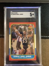 1986-87 fleer - kareem abdul-jabbar SGC 5