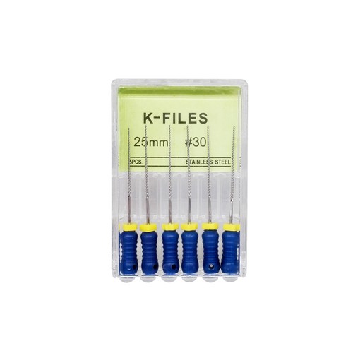 10 paquetes de limas dentales endo conducto radicular archivos K acero inoxidable uso manual 21/25/31 mm - Imagen 8 de 10