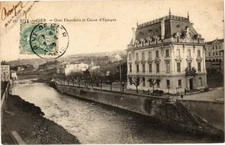 Old postcard RIVE-de-GIER-Quai Fleurdelix et Caisse d'Épargne (263453)
