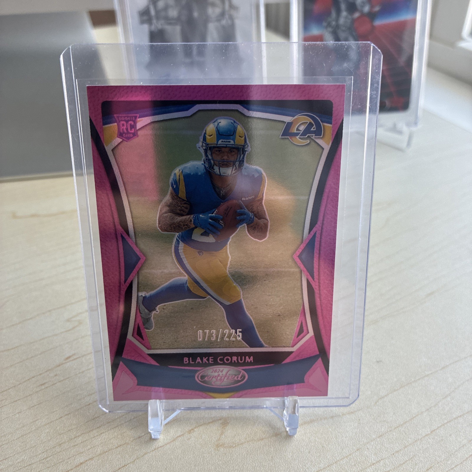 2024 Panini Certified - Rookies Blake Corum #160 Mirror Pink /225 (RC)