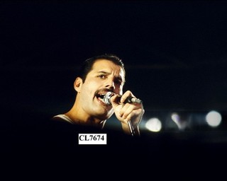 Freddie Mercury of Queen at Concert at the Palais Omnisports de Paris Bercy