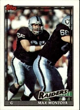 1991 Topps #100 Max Montoya NM-MT LA Raiders