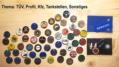 Einkaufswagen Chips - EKW - Korbchip - Thema: TÜV, Profil, Kfz... - Metall Chip