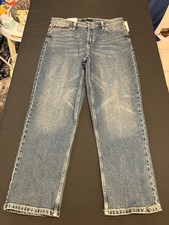 Calvin Klein Vintage Straight High Rise Jeans Women's Size 12 Bedford Blue NWT