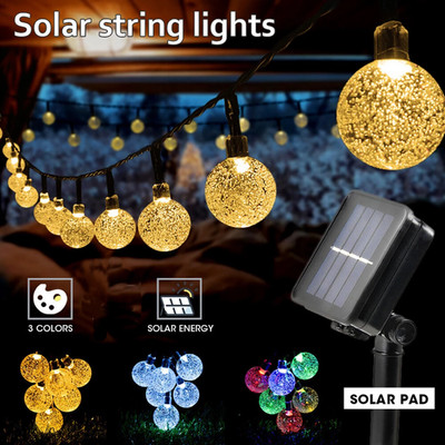 20 LED Solar String Lights Waterproof Outdoor Patio Party Yard Garden Wedding