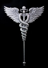 2025 South Korea Divine Weapons Winged Staff 2.5 oz Silver Antiqued Medal