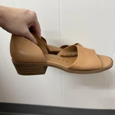 Sole Society Shoes Womens Size 7.5 Block Heel Open Toe Sandals Casual Slip On