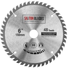 Saxton Lama per sega circolare TCT foro 150 x 20 mm 48 denti anello da 16 mm e