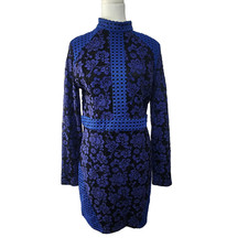 Pretty Little Thing Womens Dress 8 Blue / Zip-up