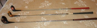 Lot of 3 Golf Clubs-Assorted Brands, Sold AS IS, Nice restoration project