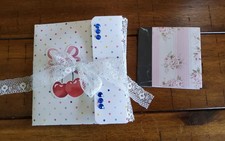 2 Piece Set - Pink Junk Journal Handmade Booklets Mini Folios and or Ephemera
