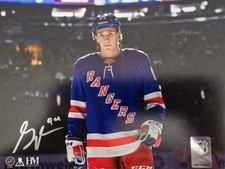 NEW YORK RANGERS GABE PERREAULT 16X20 FRAMED SIGNED