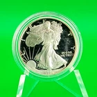 1994-P Proof American Silver Eagle 1oz .999 Fine Silver Dollar Details Hazy