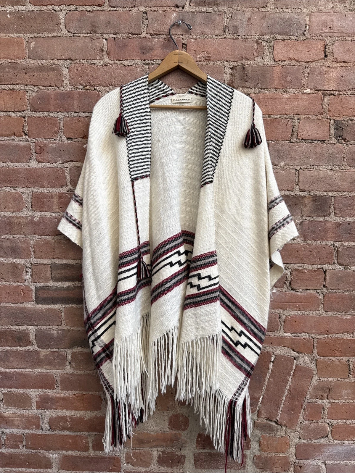 Ulla Johnson Open Poncho, One Size 100% Baby Alpaca