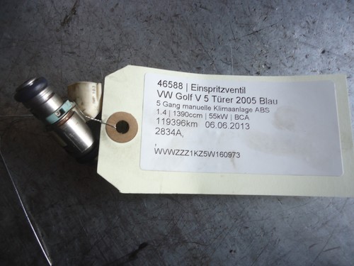 VW Golf V 5 Einspritzventil 2834A 1.4 55kW BCA 46588
