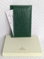 ROLEX Green Golf Scorecard Keeper or Notepad Holder