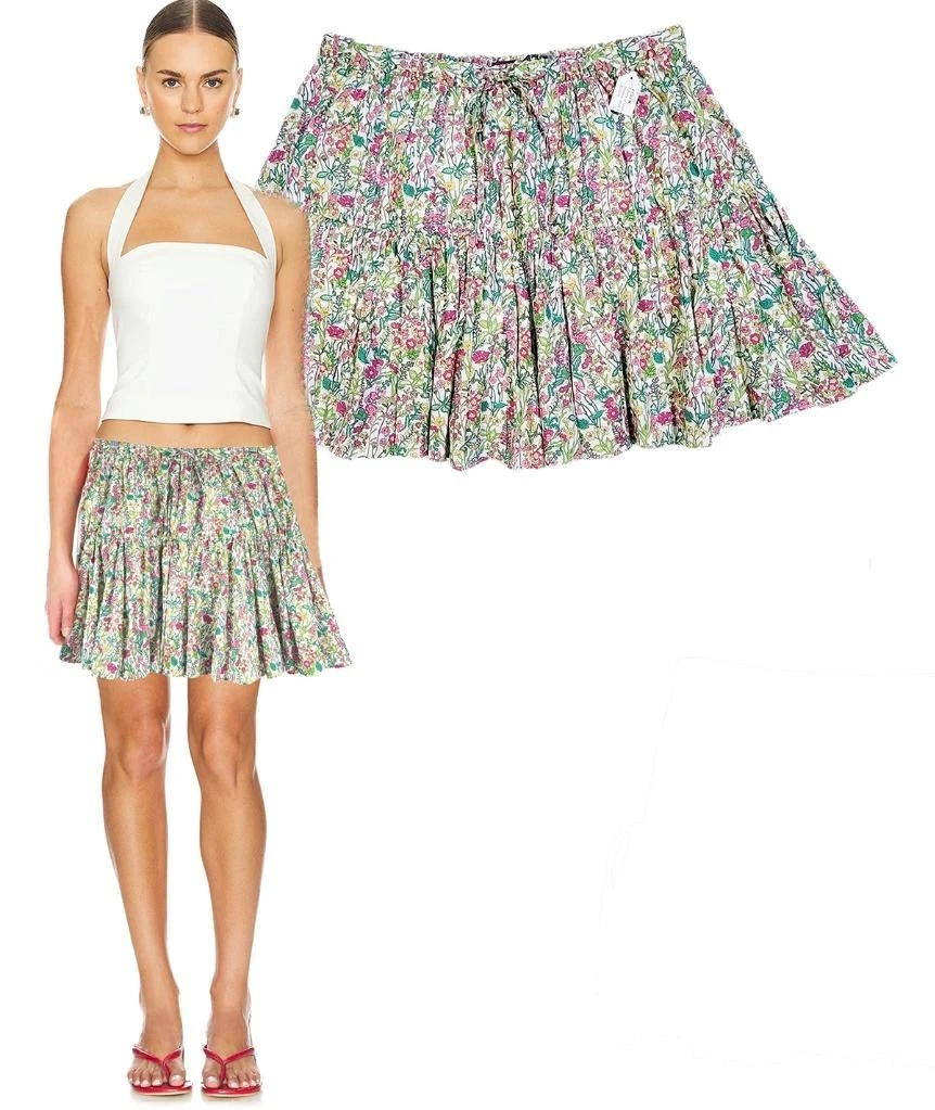J CREW LIBERTY OF LONDON Medium TIERED RUFFLE MINI SKIRT Cotton Flared