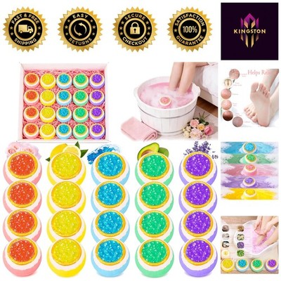 Indulge with 20 Pack Organic Foot Bombs - Relaxing Natural Bath Experience