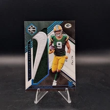 2022 Panini Limited #LP-CWA Christian Watson Mem Nike Swoosh 1 of 1, 1/1 Rookie