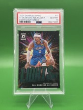 2024-25 Optic Shai Gilgeous-Alexander Lights Out Green 2/5 PSA 10 Jersey Match