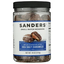 2 PACK Sanders Milk Chocolate Sea Salt Caramels  18 oz Each Fresh! Free Ship !