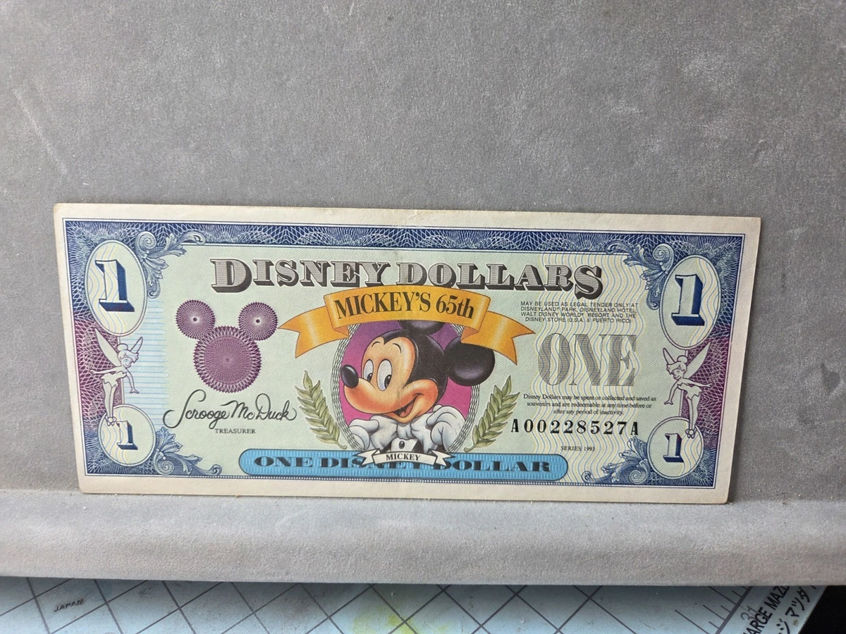 ✨超希少✨【美品】Disney Dollars 1993年版 $1, 5, 10 ✨超希少✨【美品】Disney Dollars 1993年版 $1, 5, 10