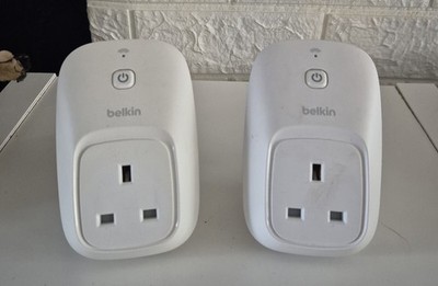 2 x Belkin - Wemo Smart WiFi Switch Steckdose - UK 3-poliger Stecker - F7C027UK
