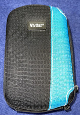 Vivitar DVR850 HD Camcorder Case Blue Black Semi-Hard Zipper 2.4" Pocket Travel
