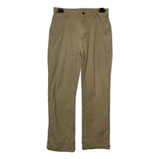 Carhartt Boys Tan Canvas Carpenter Pants Youth Size 16 Adjustable Waist Utility