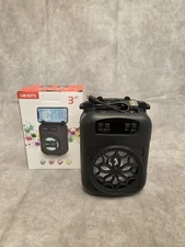 Blue Tooth Wireless Sm Portable Speaker BLK w phone holder STOCKING STUFFER