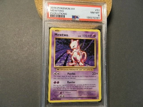 Mewtwo 51/108   2016  Evolutions Regular Pokemon PSA 8