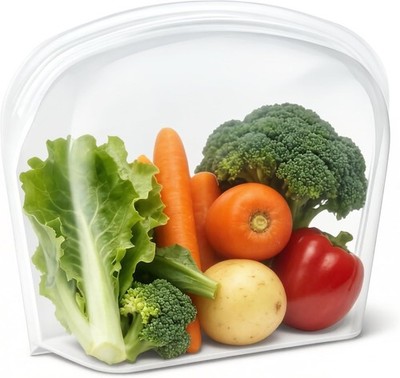 Reusable Silicone Food Storage Bag, Extra Large 124oz/3500ml Stand Up Sandwich