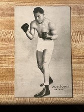 Vintage 1947-66 Boxing Exhibit Joe Louis World Champion VG-EX HOF Boxer Postcard