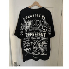 Represent Graphic Logo Cotton Black Men's T-Shirt L Short Sleeve