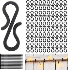 150pcs Gutter Clips for Outdoor Lights S Gutter Hooks for Garden Christmas Tree
