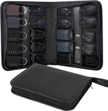 Portable Zippered Key Case,Car Key Holder Leather Key Organizer Case Combination