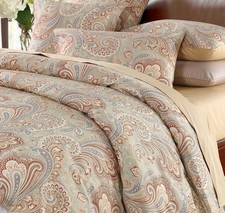 Luxury Paisley Design Bedding Set 100 Egyptian Cotton Bohe Vintage 3Pcs Duvet