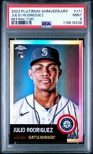 2022 Topps Chrome Platinum Anniversary Julio Rodriguez #171 Refractor (RC) PSA 9