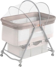 Bassinet Cover Cats W/ Two-Way Zipper,Portable Bassinet Mosquito Net