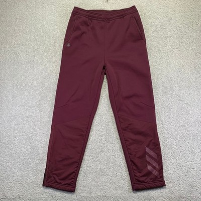 Adidas James Harden Pants Boys Large Maroon Basketball Fleece Lined Jogger