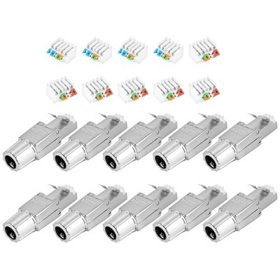RJ45 Cat7 Steckverbinder Werkzeuglose Wiederverwendbare Geschirmte Ethernet8134