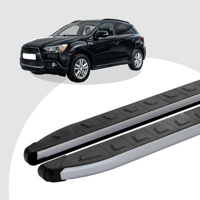 Trittbretter passend für Mitsubishi AS-X ab 01/2010 (Model: DOLU, Farbe: SIlber)