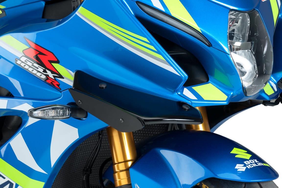 Puig Side Downforce Spoilers Race Wings Black / Black Suzuki GSXR