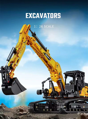 1022 Teile Bagger Modelle Montage Bausteine MOC Bautechnik